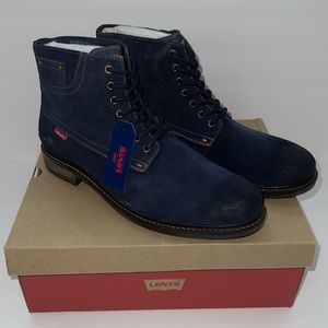 Navy Levi Leather Shoes